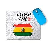 Mouse Pad Bandeira Bolívia Visitei E Amei Viagem
