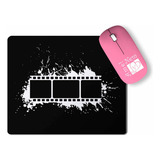 Mouse Pad Cinema Retro Rolo Filme Fotos Vintage