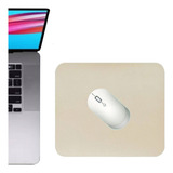 Mouse Pad Couro Sintetico 20x20cm Premium Antiderrapante Cor Palha areia Desenho Impresso Preto