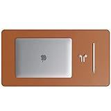 Mouse Pad Desk Pad WORK Couro Ecológico KingPad 70x30cm Caramelo 