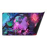 Mouse Pad Gamer Antiderrapante 70x35cm Cyberpunk Neon Brilha
