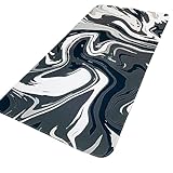 Mouse Pad Gamer Extra Grande Speed Anti Derrapante Profissional Desk Pad Large Wide 70x35   Abstract Preto Branco