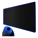 Mouse Pad Gamer Grande 70cm X 35cm Com Borda Na Cor Azul