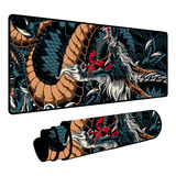 Mouse Pad Gamer Speed Extra Grande 90x50 Dragão Azul