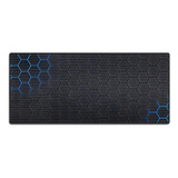 Mouse Pad Grande 90x40 Couro Gamer Desk Pad Colméia Gométric
