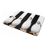 Mouse Pad Pinguins Cor Branco Desenho