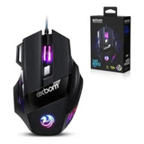 Mouse Para Jogo Gamer Ms G260 Preto Rgb Led 7 Botoes