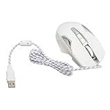 Mouse Para Jogos Com Fio Programação Macro Personalizada Plug And Play Multifuncional Mouse Para Jogos RGB De Alta Precisão Leve Para Laptop Branco