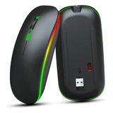 Mouse Recarregável Sem Fio Wireless Bluetooth Dual Led Rgb