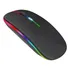Mouse Recarregável Sem Fio Wireless Bluetooth Dual Rgb Cor Preto
