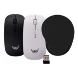 Mouse Sem Fio Óptico Slim 1600dpi + Mousepad Almofadado