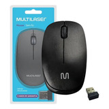Mouse Sem Fio Design Ergonômico Standard Usb Preto 1200dpi