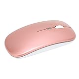Mouse Sem Fio LED Mouse Sem Fio 2 4 GHz Ajustável DPI USB Carregamento Anti Impressão Digital Mouse De Computador Silencioso Não Tra Fino Mouse Ergonômico Para Laptop Ouro Rosa 