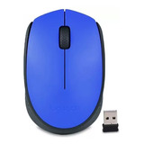 Mouse Sem Fio Logitech M170 Azul E Preto