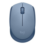 Mouse Sem Fio Logitech M170 Com Pilha Inclusa Azul Claro