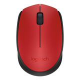 Mouse Sem Fio Logitech M170 Conexão Usb Vermelho 910 004941