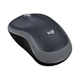 Mouse Sem Fio Logitech M185 Com Design Ambidestro Compacto Conexão USB Frequência De 2 4 GHz E Pilha Inclusa Cinza