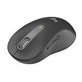 Mouse Sem Fio Logitech Signature M650 L Com Design De Tamanho Padrão, Clique Silencioso, Botões Laterais Personalizáveis, Conexão Usb E Bluetooth - Grafite