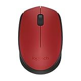 Mouse Sem Fio Logitech Wireless M170 Vermelho Preto 910 004639