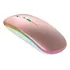 Mouse Sem Fio Recarregável Led Rgb Bluetooth Usb Pc/macbook Cor Rosa