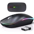 Mouse Sem Fio Recarregável Wireles Optico Led Rgb Ergonômico