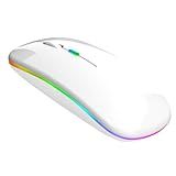 Mouse Sem Fio Recarregável Wireless Óptico Led Rgb Ergonômico USB 2 4 Ghz Bluetooth Notebook Computador Pc Desktop Linha Premium
