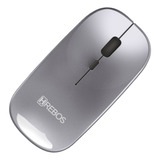 Mouse Sem Fio Usb Bluetooth Computador Tablet Recarregável Cor Prateado