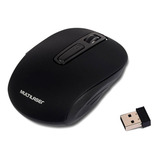 Mouse Sem Fio Usb Recarregável 1600dpi Mo277 Multilaser Cor Preto