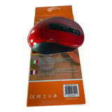 Mouse Sem Fio Wireless 2 4ghz Usb Notebook Pc Alcance 10m Cor Vermelho