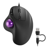 Mouse Trackball Nulea M509 Com Fio Design Ergonômico Fácil