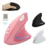 Mouse Vertical Sem Fio Ergonômico Recarregável Previne Dores Cor Rosa