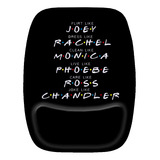Mousepad Ergonômico Retangular Friends Nomes Dos Personagens Cor Preto