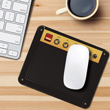 Mousepad Neoprene Rock Geek Cor Preto Desenho Impresso Caixa De Som
