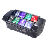 Moving Mini Spider Beam 8 Leds 5w Rgbw Dmx Profissional