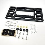 MOXRUQ 1 Peça De Moldura De Placa De Carro- Kit De Montagem De Suporte De Placa De Licença Frontal Dos EUA- Adaptador De Etiqueta De Carro Com Tampas De Parafuso M6 Antifurto De Aço Inoxidável