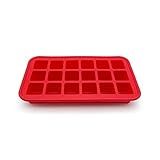 MOZCADA Forma De Gelo De Silicone 18 Cubos Vermelha