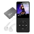 Mp3 Mp4 Player Leitor De Musica Corrida Memória 32g Fone J01 Cor Preto