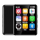 Mp3 Mp4 Player Music Player Bluetooth 5.3 Música Digital Portátil Mp3 Player Bluetooth Com Alto-falante Rádio Fm Som Sem Perdas Hifi Suporte Tf Card De Até 128 Gb Preto-fba