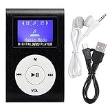 MP3 Music Player- Mini Portable Metal Digital Music Player Suporte Card De Memória- MP3 Player Recarregável Com Tela LCD 0-8 Polegada Para Armazenamento De Música A