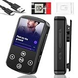 MP3 Music Player MP3 Player Bluetooth Música Digital Portátil Bluetooth FM Som Sem Perdas HiFi Suporte TF Card De Até 128 GB Preto-Função De Clipe Traseiro--FBA GN-641