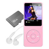 Mp3 Player Leitor Audio Rádio Gravador Memória 32gb Fone