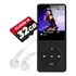Mp3 Player Portátil Audio Radio Mp4 Memória 32gb Musica Fone Cor Preto