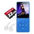 Mp3 Player Video Musica 32gb De Memória Rádio Corrida Fone Cor Azul