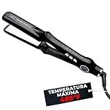 MQ HAIR   Chapinha Profissional De Titânio 485 F Turbo   Bivolt  Design Anatômico  Ultra Suave  Efeito Espelho   3 Passagens Necessárias  Alisamento Perfeito   Controle Seguro De Aquecimento   Preto