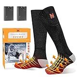 MRAWARM Meias Aquecidas Meias Aquecidas Para Homens Meias De Aquecimento Elétrico Meias Aquecidas Por Bateria Para Mulheres Acampamento Pesca Ciclismo Esqui Caça Caminhada Preto 