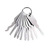 Mrchrogge Conjunto De Chaves Mestras De Aço Inoxidável De Substituição Conjunto De Chaves De Bloqueio De Esqueleto Várias Formas Ferramenta De Emergência