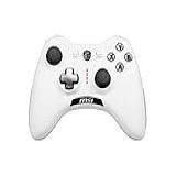 Msi Force Gc20 V2 White Wired Pc Gamepad Controller - Interchangeable D-pad Covers, Dual Vibration Motors, Usb 2.0 - Wired