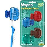 Mspan Tampa Da Cabeça Da Escova De Dentes- Protetor De Escova De Dente Fofo Clipe De Plástico Compatível Com Escova De Dentes Elétrica E Padrão - Capa De Viagem Para Viagem E Casa - 4 Pacotes