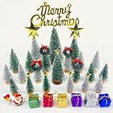 MTKZKAF Árvore De Natal Em Miniatura árvore De Natal Vila De Natal Escova De Garrafa De Natal árvore De Mesa Artificial árvore De Natal Faça Você Mesmo Decoração De Vila De Natal