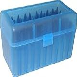 MTM Caixa De Munição Redonda Com 50 Rifle Flip Top Grande Azul Claro